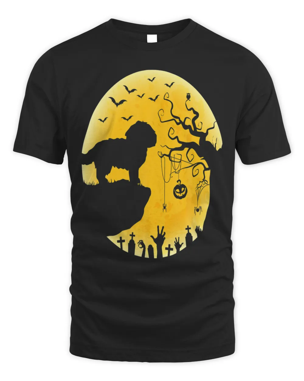 Dog Halloween Costume Maltese Dog Dad Dog Mom Shirt Unisex Standard T-Shirt black s