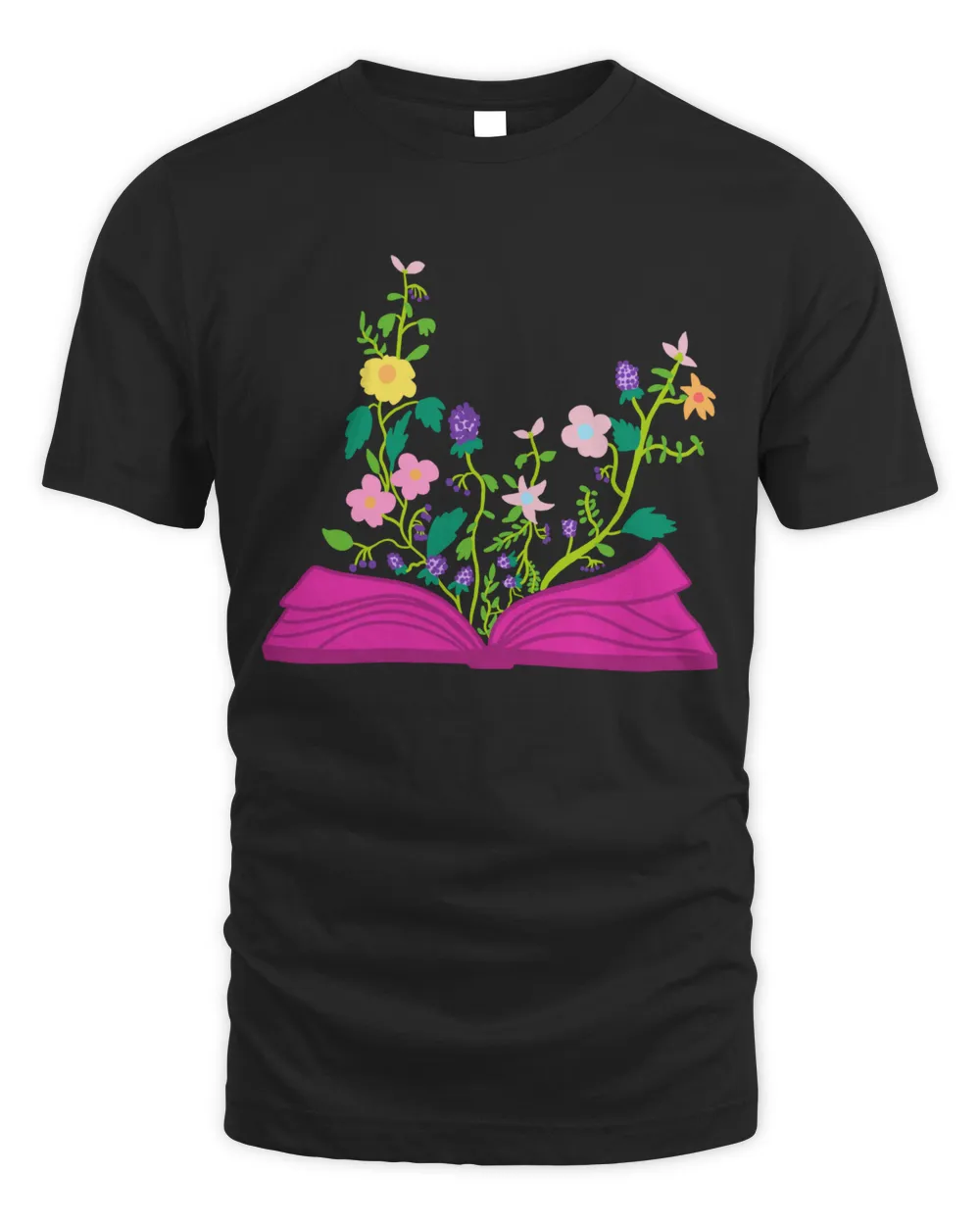 Botanical Book Shirt Unisex Standard T-Shirt black s