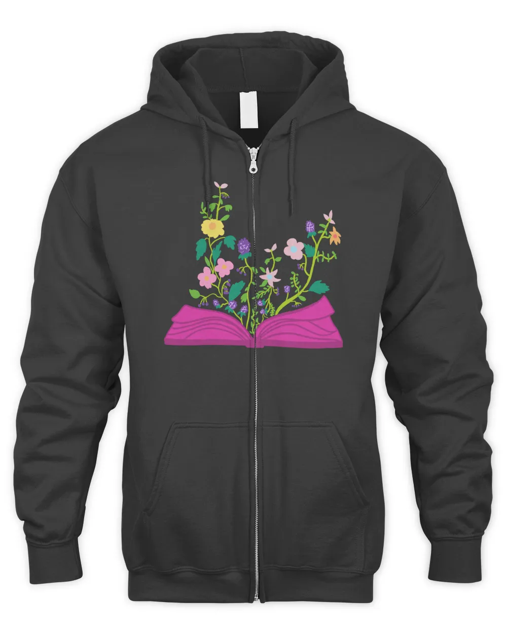 Botanical Book Shirt Men's Zip Hoodie black s