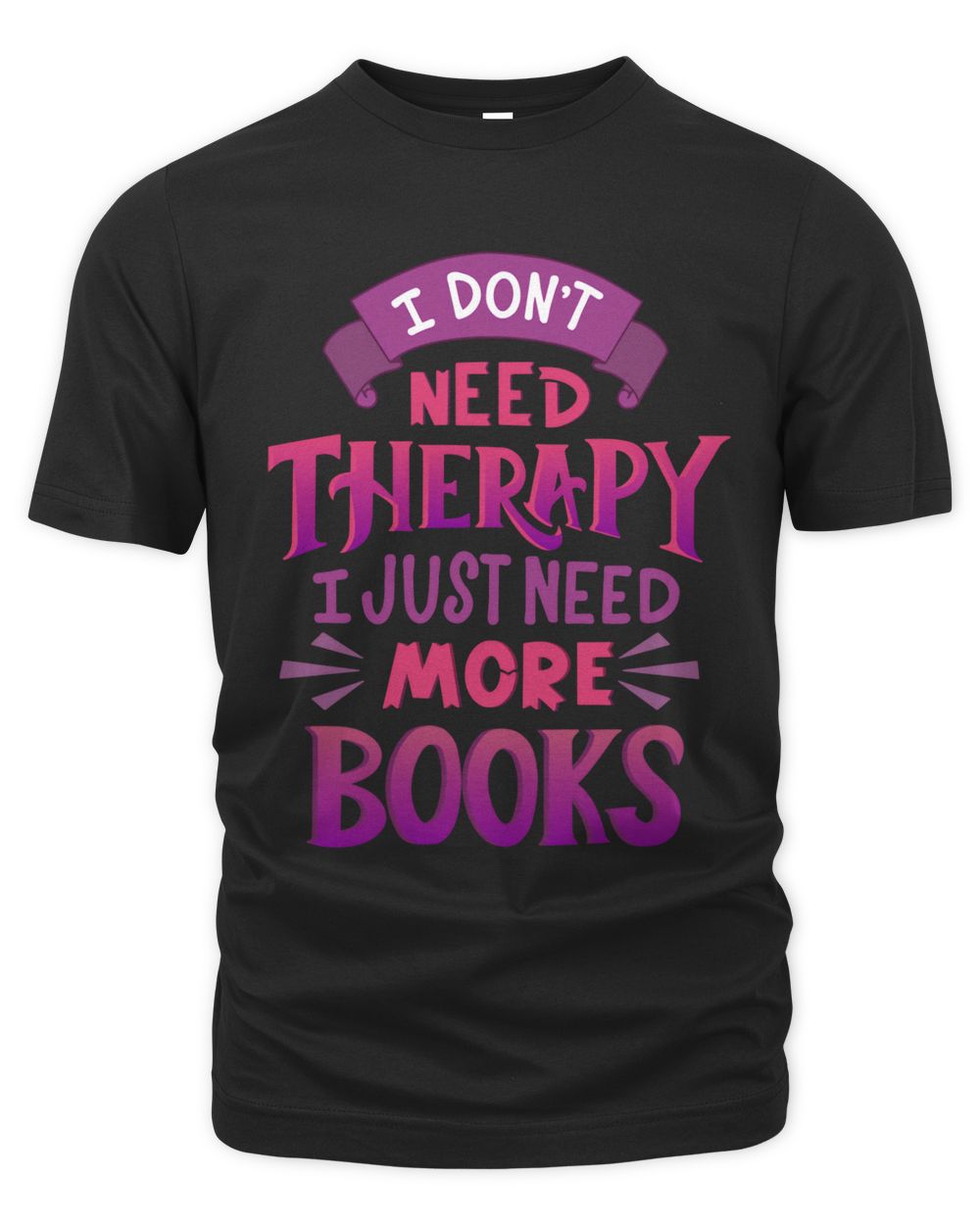 Books Or Therapy Blue Shirt Unisex Premium T-Shirt black s