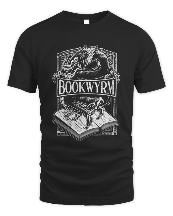 Book Wyrm Bookwyrm Dragon Reading Lover Distressed Gift Shirt